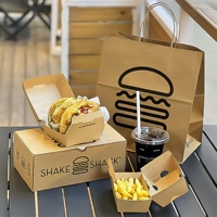 Boîte en papier personnalisée pour poulet frit, hamburgers, poisson et frites, emballage alimentaire pour snacks de rue et restauration rapide