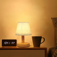 Lampe de table LED rétro alimentée par USB, éclairage pour salon, chambre à coucher, lampe de chevet, lampe de bureau en lin, décoration, lampes de bureau LED
