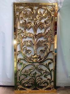 Homedeco, pantallas cortadas con láser de aluminio rosa dorada brillante, Partición de Metal decorativa para Villa montada en la pared para curva de restaurante - Product Image 3