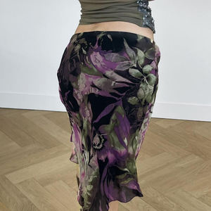 Falda Midi de Malla con Estampado Tie Dye Retro para Mujer, Estilo Vintage Y2K, Ligera, Falda de Moda para Mujer para Verano - Product Image 3