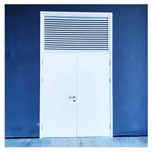 <span class=keywords><strong>Puerta</strong></span> de Salida Cortafuego de Acero con <span class=keywords><strong>Barra</strong></span> Antipánico, <span class=keywords><strong>Puerta</strong></span> de Acero Cortafuego Personalizada de Una Hoja con Rejilla <span class=keywords><strong>Exterior</strong></span> para Emergencias - Product Image 2