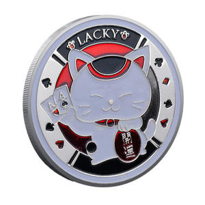 Koin Peringatan Poker Berlapis Emas Perak Keberuntungan, Pelindung Kartu Permainan POKER CARD-GUARD, Kerajinan Logam 3D untuk Koleksi - Product Image 5