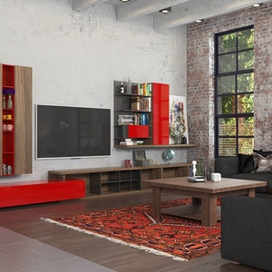 Meuble <span class=keywords><strong>TV</strong></span> en bois au design moderne et minimaliste Meuble industriel pour salon ou appartement Panneau <span class=keywords><strong>de</strong></span> bois durable - Product Image 3