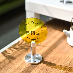 Detachable <strong>Circular</strong> <strong>Acrylic</strong> Table Size Desktop Prompt Advertising <strong>Display</strong> Stand Customization - Product Image 2