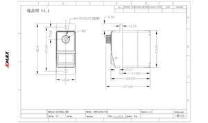 공식 EMAX ES09MA 0.11초/60 °   RC 모델 트렉스 450 헬리콥터용 듀얼 베어링 전용 스와시 마이크로 아날로그 메탈 서보 드라이버 - Product Image 2