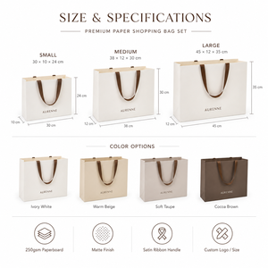 Borsa di <span class=keywords><strong>Carta</strong></span> Personalizzata di Lusso con Lamina Dorata, Opaca, Goffrata e Laminata, con Logo, Grande e Media, Bianca, Robusta, per Negozi di Abbigliamento e Shopping - Product Image 4