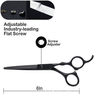 Tijeras de Peluquería Profesionales Inoue Kagami, Acero Inoxidable, Cabeza Recta, Mango Largo, Cromadas, para Uso Estético - Product Image 5