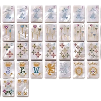 Tuiles de Mahjong américaines en acrylique à motif nacre, fabriquées en Chine, ensemble cadeau pour la maison, finition polie à la main, haut de gamme, 160 pièces