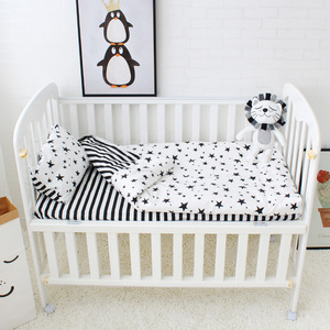 crèche garçon fille sommeil couverture de <span class=keywords><strong>drap</strong></span> de lit 3 pièces ensemble coton tissu avec fermeture à glissière pour literie bébé - Product Image 3