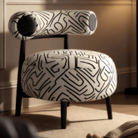 Chaise de loisirs moderne minimaliste écologique en teck doré, dossier solide inclinable, pour salon, chambre, salle à manger, bureau à domicile, hôtel