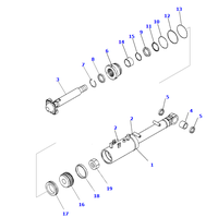 Ensemble de vérin de basculement hydraulique 707-E4-00020 (707E400020) pour bulldozer D65PX-16, D65EX-16, D65EX-18 - Pièces de machines de construction