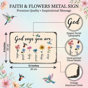 Custom Size/logo/shape Funny Sign Garden Decor <strong>God</strong> <strong>Says</strong> You Are.. Vintage Tin Sign 20x30cm for Home Patio Yard Decor - Product Image 3