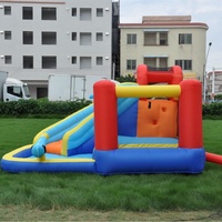 Castello Gonfiabile per Bambini Conforme UKCA - PVC Ecologico e Nylon, Capacità 300KG per 2-5 Bambini, Parco Giochi Interno/Esterno
