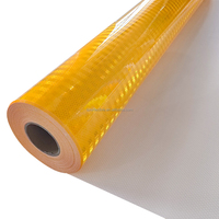 Autocollant réfléchissant en PET microprismatique alvéolé blanc de 1,22 m pour signalisation routière et sécurité routière