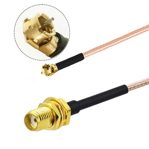 สายเคเบิล RF แบบ MS156 (DIY <span class=keywords><strong>IPX</strong></span>) ต่อ SMA-Female สำหรับโมเด็ม LTE เราเตอร์ ZTE ความยาว 20 ซม. 10 ซม. 30 ซม. 15 ซม. - Product Image 1