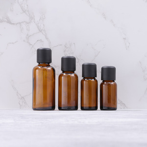 <span class=keywords><strong>Bouteille</strong></span> d'huile essentielle colorée de 5 à 100 ml avec grand couvercle, flacon en verre pour solution d'essence, flacon cosmétique marron de 15 ml séparé - Product Image 5