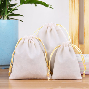 Wholesale 20x25cm Wedding Favour <strong>Bag</strong> Large Drawstring Pouch <strong>Velvet</strong> Drawstring Cosmetic Dust <strong>Bags</strong> - Product Image 6