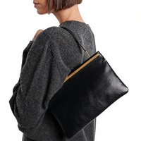 Sac à main simple rétro en cuir véritable pour femme, doublure en peau de mouton, bandoulière unique, motif crocodile, boucle métallique, polyvalent