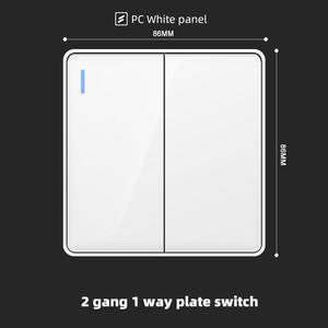 Interrupteur mural de haute qualité UKswitch, gradateur panneau pc blanc - Product Image 2