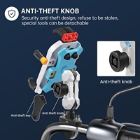Pare-soleil universel en aluminium pour scooter, bicyclette, moto, support mobile avec verrouillage antivol