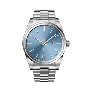 Dernière montre à quartz classique et simple de luxe de 40mm à cadran noir en acier inoxydable pour hommes, personnalisée avec logo, OEM - Product Image 5