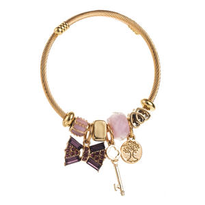 Nueva pulsera de acero inoxidable personalizada para mujer al por mayor, joyería de alta calidad, estilo moderno en forma de flor para aniversario - Product Image 6