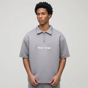 Sweat-shirt personnalisé : Pull à col zippé en molleton de coton pour les acheteurs scolaires américains, approvisionnement en gros sous marque privée - Product Image 1