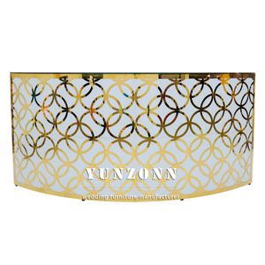 Altın desen popüler yeni tasarım Tall Bar mobilya lüks Pub düğün için Bar masası paslanmaz çelik - Product Image 2