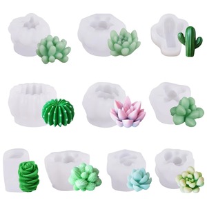 Succulent Silicone <b>Mold</b> 7 in 1 Irregular Candle Soap Resin Casting Mould Reusable Non Stick Easy Demoulding - Product Image 2