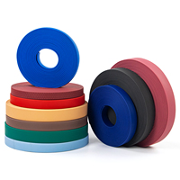 Sangle en sangle tissée colorée en gros d'usine, avec impression de logo, enduite de TPU/PVC, imperméable, pour collier et laisse de chien