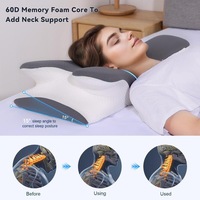 Oreiller ergonomique moderne en mousse à mémoire de forme, soin cervical, design respirant, technologie zéro pression pour les douleurs au cou et aux épaules