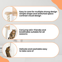 Arbre à chat en sisal mural, griffoir, poste de repos, sanctuaire, jouets interactifs, jungle gym pour chats d'intérieur