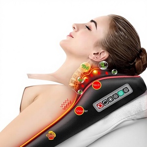 Massage <b>Cushion</b> Pillow <b>Neck</b> Back Massager Shiatsu Hand-held Plug-in Model China Moxa Thermal Moxibustion - Product Image 1