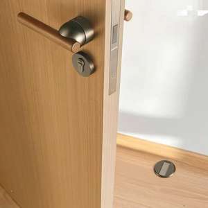 Butée <span class=keywords><strong>de</strong></span> <span class=keywords><strong>porte</strong></span> invisible à ventouse <span class=keywords><strong>au</strong></span> <span class=keywords><strong>sol</strong></span>, sans perçage, pour salle <span class=keywords><strong>de</strong></span> bain, résistance magnétique puissante anti-collision - Product Image 3