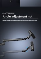Support de microphone en métal réglable, bras articulé avec support caché pour diffusion en direct et enregistrement, support de microphone à câble