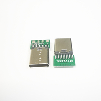 Connecteur de port de transfert de données USB2.0 Type-C mâle à charge rapide 3A 5A 4 broches en laiton blanc pour câbles USB