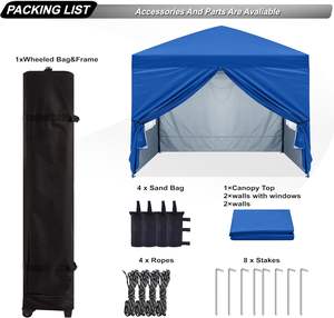 Instant <b>Pop</b>-<b>Up</b> <b>Shelter</b> 3x6m 10x20ft Heavy Duty Frame with UV Protection Red Blue - Product Image 4