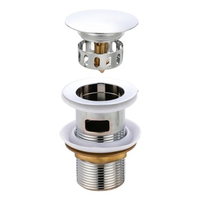Vanne de vidange pop-up moderne à clic-clac avec siphon de trop-plein en acier inoxydable pour <span class=keywords><strong>baignoire</strong></span> et accessoires de salle de bain d'hôtel - Product Image 1