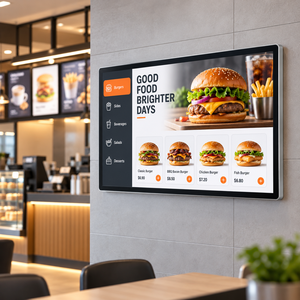 Señalización Digital Comercial con Pantalla Táctil de 21.5, 27 y 32 Pulgadas, PC Todo en Uno para Pedidos de Menú en Restaurantes - Product Image 1