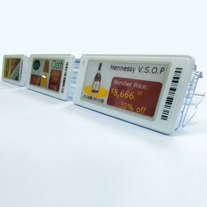 Étiquettes de prix numériques RFID ESL de 2,9 pouces pour supermarchés avec rail en plastique extrudé, bande de données en PVC, étiquette électronique pour étagère - Product Image 1