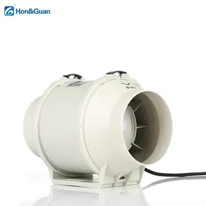 Hon&Guan 5 Inch In line Duct Fan, Upgrade Motor & Low Noise Ventilation Exhaust Fan with speed controller