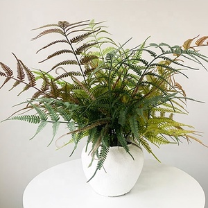 KEWEI 107 Planta de Helecho Artificial <span class=keywords><strong>Bonsai</strong></span> Goma Suave Hoja Persa Hierba Decoración de Pared 5 Tenedores Hojas de Helecho - Product Image 6