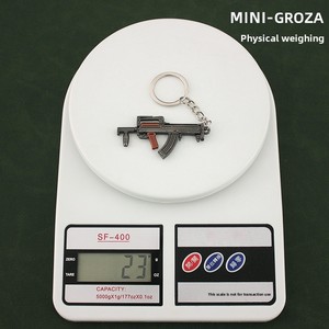 <span class=keywords><strong>Mini</strong></span> porte-clés en alliage métallique, modèle d'arme d'art moderne, pour la maison et le bureau - Product Image 3