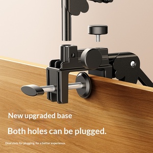 Soporte para Teléfono Móvil y Tablet para Cama y Escritorio, Ajuste de Ángulo de 360°, Base de Doble Orificio, Soporte de Acero al Carbono, <span class=keywords><strong>Gadget</strong></span> para Personas Perezosas - Product Image 3