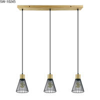 Lámpara Colgante Moderna de Metal y Hierro con LED, 220V, Negra, para Decoración del Hogar, Restaurante, Bar, Cafetería, Dormitorio, Cocina, Isla