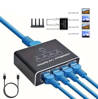 SIPU 도매 Rj45 기가비트 이더넷 분배기 초고속 LAN 인터넷 1:4 출력 어댑터 네트워크 분배기 (HDTV 모니터용)