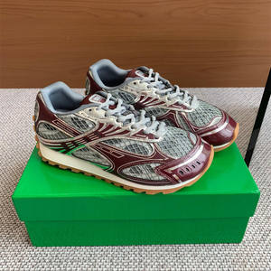 Scarpe da Corsa di Design per <span class=keywords><strong>Uomo</strong></span> e Donna, <span class=keywords><strong>Sneakers</strong></span> di Lusso in <span class=keywords><strong>Vera</strong></span> <span class=keywords><strong>Pelle</strong></span> con Suola Ammortizzata e Chiusura a Bottone, Collezione Autunnale - Product Image 3