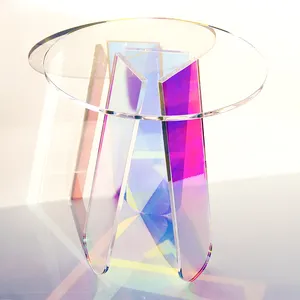 Coffee Table Factory Customizable Rainbow Acrylic Coffee Coffee Table Small Side Table