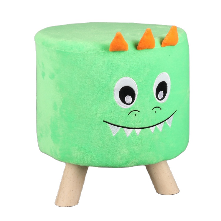Украшение для комнаты, пуфик для ног, Детский мягкий пушистый маленький диван, домашний зеленый пуфик из искусственного меха под раковину, портативный круглый пуфик, пуфик