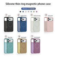Funda Protectora Anticaídas de TPU para Teléfono Móvil iPhone 16 15 Pro Max Plus, Funda Magnética Esmerilada para iPhone 17 Pro Max